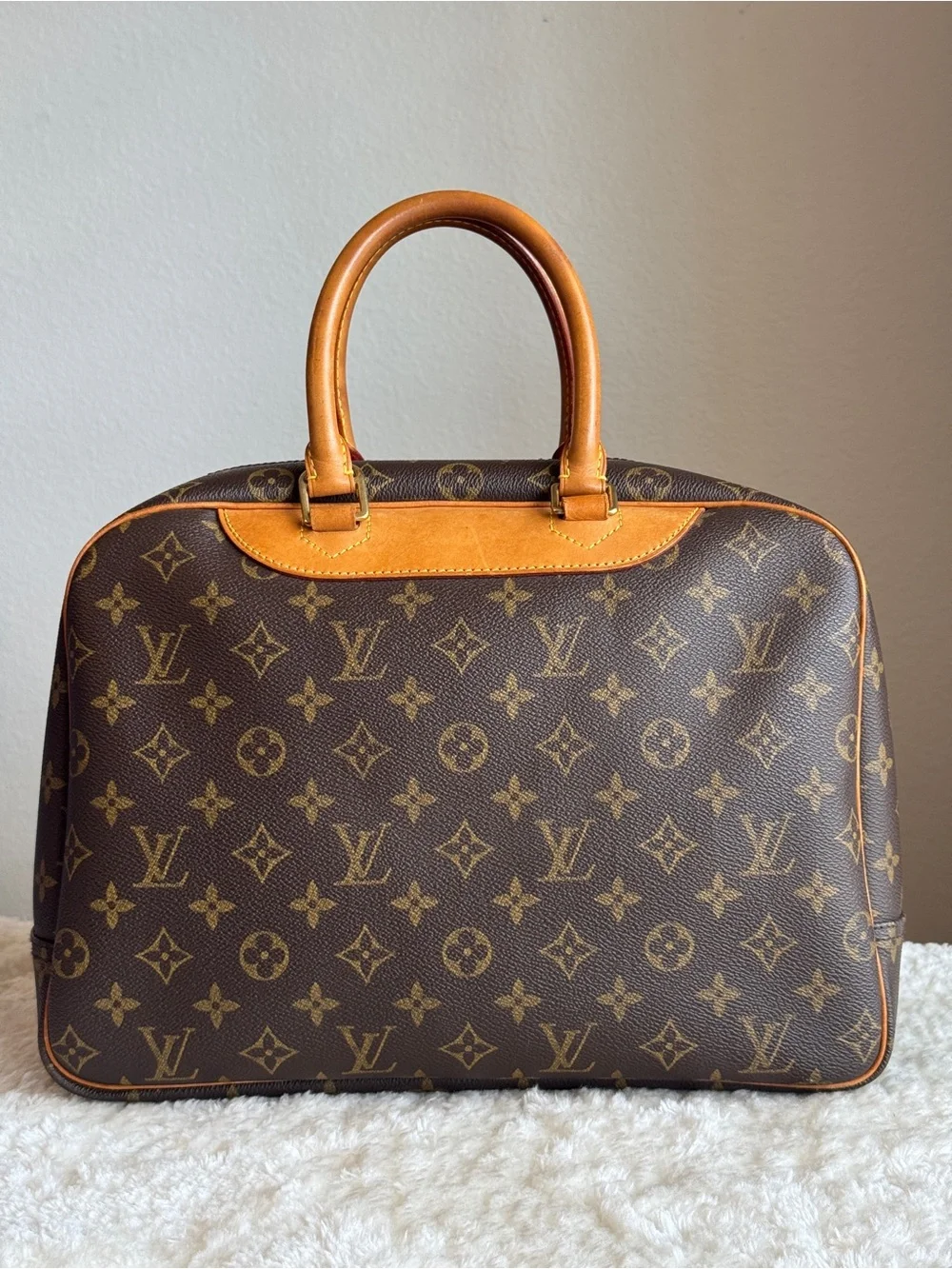 Louis Vuitton Monogram Deauville  Canvas Brown & Tan Top-Handle